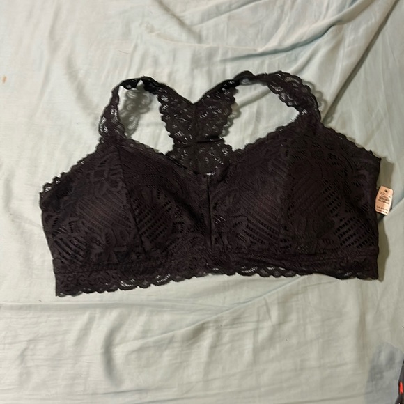 Maurice’s Other - New with tag Maurice’s black laced bra. XL elastic padded. Pretty. 18 in.